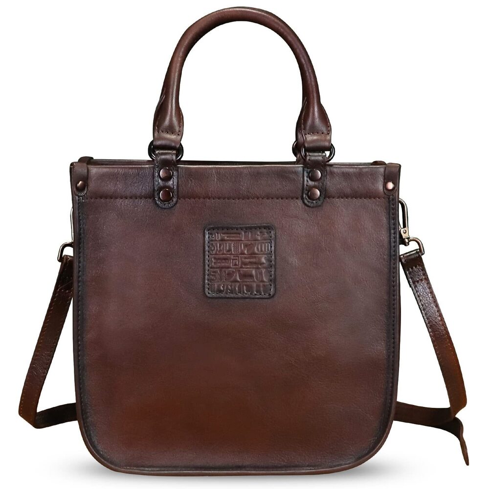 2766 Leather Top Handle Handbag Purse Vintage Over the Shoulder Bag